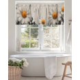 thumbnail image 4 of Valance Curtains for Windows Flowers Kitchen Curtians Window Treatment Vintage Wood Topper Curtain Rod Pocket Valances for Kitchen Bathroom Living Room 42x12in, 4 of 9
