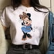 thumbnail image 1 of Camiseta Kawaii de dibujos animados de Disney para mujer, camisetas con estampado de Minnie, Camiseta holgada de moda, ropa de calle para niños, 1 of 4