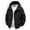 Black, variant on Men's Solid Color Patchwork Jacket Long Sleeve Windproof Waterproof Lightweight Hooded Coat for Outdoor Hiking Fishing