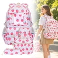 thumbnail image 3 of Clearance Under $10! Three Piece Backpack Set In Rose Red Hiking Backpack Daypack, 3 of 5
