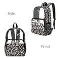 thumbnail image 2 of Whosucclay Black Leopard Print 17 Inch Clear Backpack, Adjustable Straps PVC Clear Bag, Multi-Pocket Transparent Transparent Backpack for Kindergarten Elementary, 2 of 10