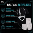 thumbnail image 5 of RBX Boys Athletic Outfit Shorts Set Breathable Performance Graphic Tee and Mesh Gym Shorts 2 Piece, 5 of 7