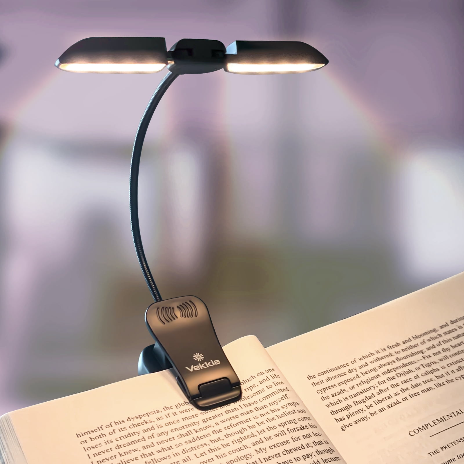 protest syre Dekoration Vekkia 14 LED Rechargeable Book Light for Reading in Bed, Warm/White Reading  Light with 3 Colors & 5 Brightness Dimmable, 180°Adjustable Mini book Light  Clip on , Lightweight, EyeCare, Black - Walmart.com
