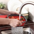 thumbnail image 5 of Storage Bag Fruit And Vegetable Basket Folding Filter Square Draining Basket Collapsible Colander Kitchen, 5 of 5