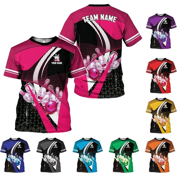 Custom Bowling Shirts, Personalized Name Bowling Shirts Unisex, Bowling Jerseys for Men & Women, Team Bowling Shirt Gift (DefaultTitle, S)