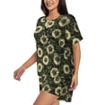 thumbnail image 2 of Kdxio Sunflowers Print Pajamas Sets for Women Short-Sleeved Pjs with Lounge Shorts Two Piece Sleepwear S-4XL, 2 of 9
