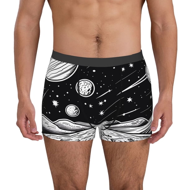 Fotbe Cosmic Landscape Celestial Art Calzoncillos Tipo Boxer con Bolsa de Soporte Total para Hombre, X-Temp Fresco, Transpirable y de Secado Rápido-Large