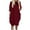 Wine, variant on Efsteb Women's Summer Dresses Casual Plus Size Dress with Pocket Short Sleeve Resort Dress Solid Color Spring Crew Neck Loose Fit ,Size:12