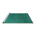 thumbnail image 2 of Ahgly Company Machine Washable Indoor Round Abstract Turquoise Blue Contemporary Area Rugs, 3' Round, 2 of 4