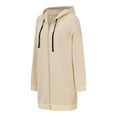 thumbnail image 7 of Niaviben Long Hoodies for Women Zip Up Oversized Hoodies Lightweight Sweatshirts for Women Jackets for Women Casual Women's Jackets Womens Winter Coat Athletic Jacket Women a L, 7 of 7