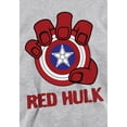 thumbnail image 3 of Captain America Chandail à Capuchon Rouge Hulk Shield Heather pour Garçons/filles, 3 of 5