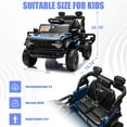 thumbnail image 4 of 12V Powered Ride on Car, Ford Bronco Raptor Ride on Trucks Toys with Remote Control, Electric Ride on Vehicle with Bluetooth Music, LED Light, Electric Car for Kids Boys Girls Ages 3-6 Gifts, Blue, 4 of 8