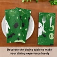 thumbnail image 6 of 1 Pack 20'' x20" Satin Table Napkins Dinner Napkins for wedding Party Decoration events Green Halloween-themed Pattern, 6 of 6