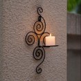 thumbnail image 2 of Candelabro de pared de estilo vintage dorado, candelabro de hierro creativo, decoraciones de pared para el jardín del hogar, candelabro de pared, 2 of 5