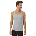 thumbnail image 3 of Hanes Men's Tank Tops Undershirt, Moisture-Wicking, Cotton Ribbed Tanks, White or Black/Grey Multipacks, 3 of 11