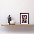 thumbnail image 2 of Magnificent Lion Head Psychedelic Folk Portrait Colourful Vibrant Bold Jungle Artwork Framed Wall Art Print 9X7 Inch, 2 of 5
