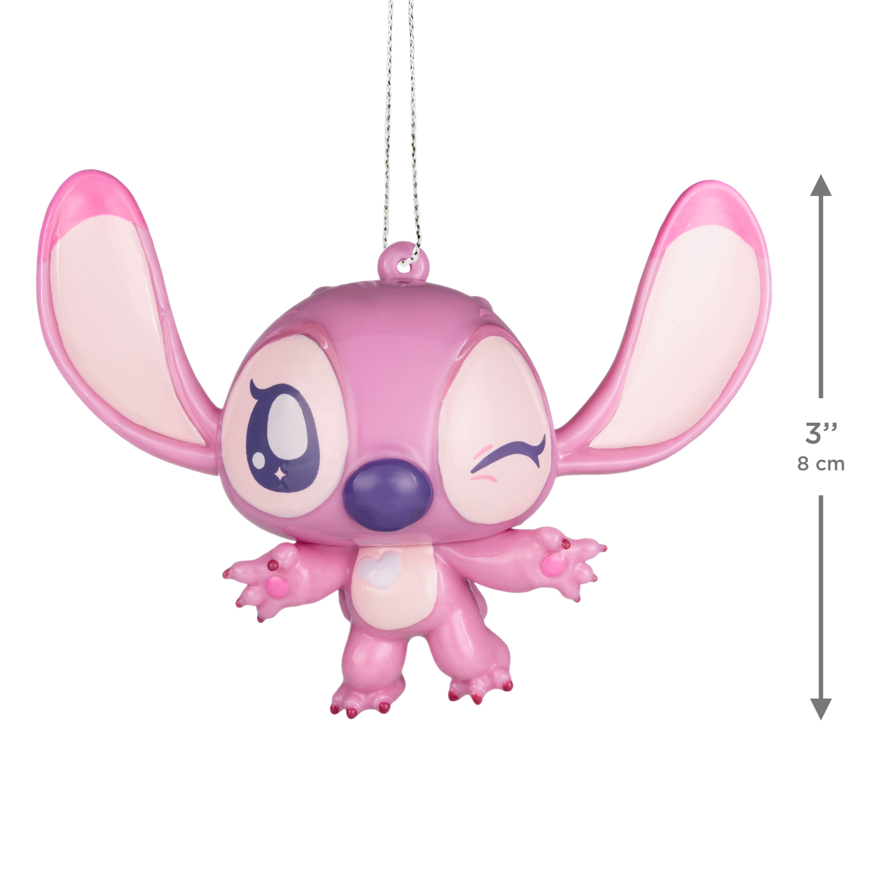 Hallmark Christmas Ornament (Disney Stitch Angel, Shatterproof), 1 Count