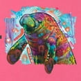 thumbnail image 6 of Wild Bobby Rainbow Painted Manatee Dean Russo Design Animal Lover Women Racerback Tank Top, Hot Pink, Small, 6 of 6