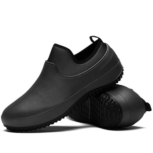 Mepaouo Chef Shoes for Men Water Proof Work Shoes Mens Slip Resistant Nursing Nurse Clogs Slip on Flats