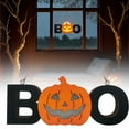 thumbnail image 2 of WMGHA Halloween Welcome Sign,Outdoor Hanging Lighted Sign,Wood Pumpkin Boo Sign Night Light Wall Fall Decorations for Home Party ,Wooden Board for Door Decor, Holiday Decorations, 2 of 9