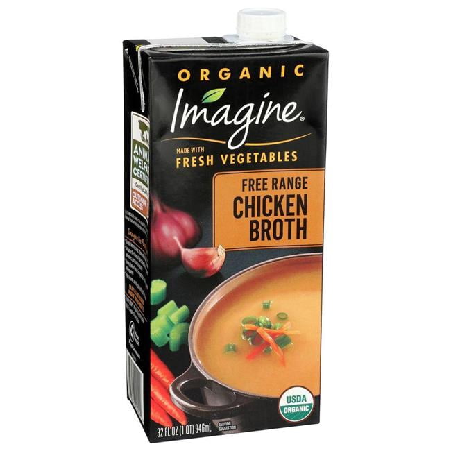 (3 pack) Imagine Organic Free Range Chicken Broth, 32 fl oz Carton