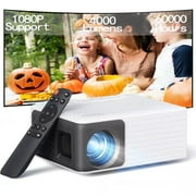 YOTON Mini Projector 1080P Supported,4000 Lumens LED 3.0 Outdoor Theater, 60000HRS Lamp Life,Black