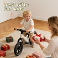 thumbnail image 4 of JoyStone 14 Inch Balance Bike for Kids, Toddler Balance Bike with Air Rubber Tires, Adjustable Seat, Lightweight No Pedal Training Bicycle, Gift Bike for 2-6 Boys Girls, White, 4 of 9