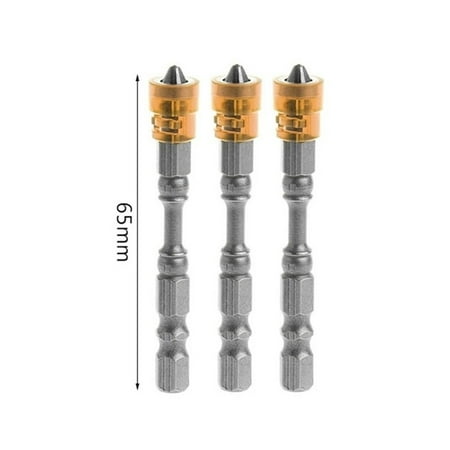 

BAMILL 3Pcs Alloy PH2 Single Head Magnetic Screwdriver Bits 1/4 Inch Hex Shank 65mm