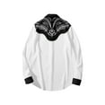 thumbnail image 2 of Men's Western Shirt Long Sleeve Embroidered Cowboy Casual Snap Button Shirt White 3XL, 2 of 5
