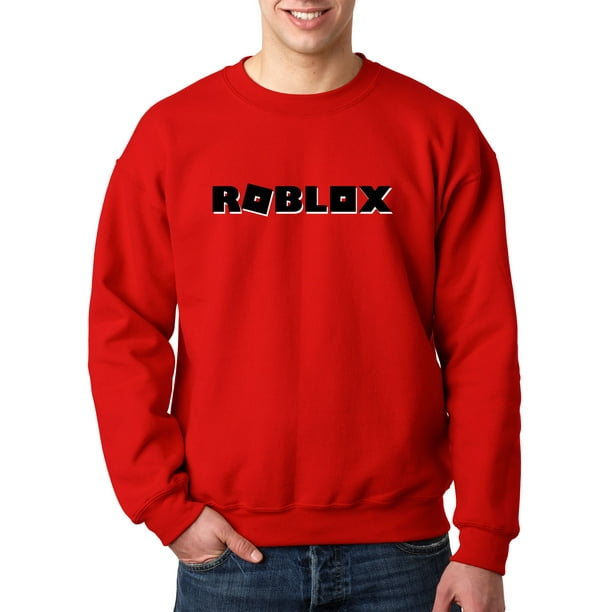 New Way 1168 Crewneck Roblox Block Logo Game Accent Sweatshirt Large Red Walmart Com Walmart Com - red hoodie with headphones roblox shirt