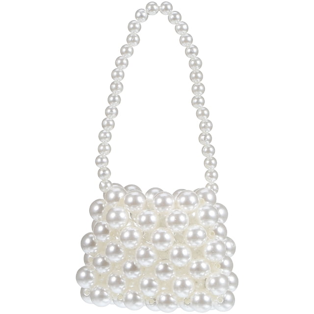 Monedero de perlas, bolso de mano de perlas, bolso de mano de perlas, bolso de perlas, monedero, monedero, bolso de novia para mujer, bolso para teléfono