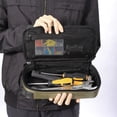 thumbnail image 2 of Heavy Duty Small Tool Bag Pouch Portable Utility Organizer Case with Zipper Handle. Perfect for EDC, Motorcycle, Road Bike, Electricians & More, 2 of 5