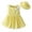 109#Yellow, variant on gljltg Toddler Kids Baby Girls Summer Bowknot Sleeveless Dress Princess Dress+Hat Suit