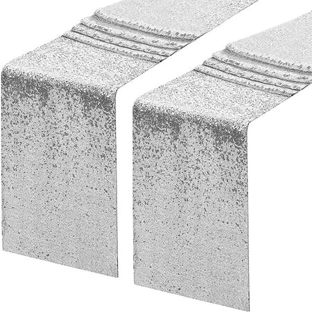

Zukuco Sequin Table Runner Gold Sequin Rectangle Table Runner Glitter Table Runner for Wedding Birthday Graduation Party Supplies Decorations (12 x 72 Pack of 2 )
