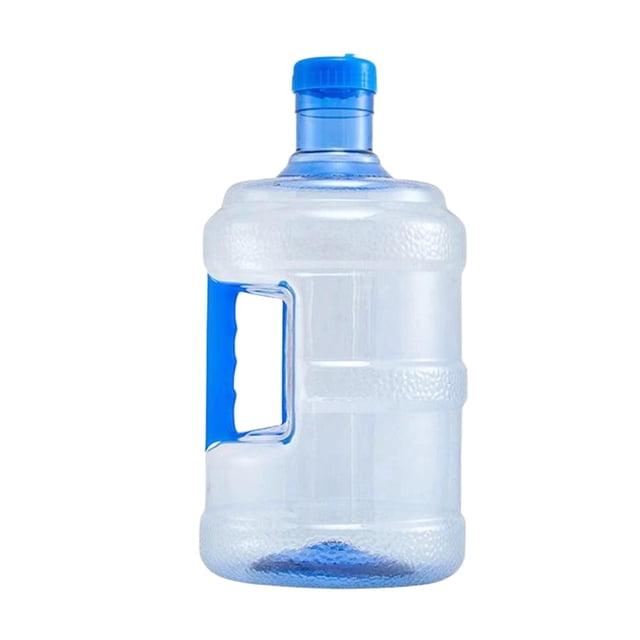 Almencla Reusable Water Bottle Container Water Jug Easy Grip Empty Pet Leakproof Portable for Barbecue Car RV Ceremony Kitchen 5L
