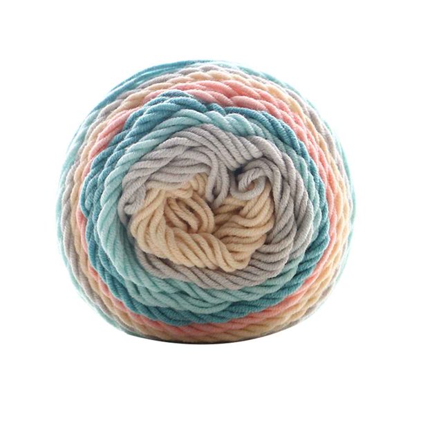 100g/Ball Colorful 5 ply Rainbow Cotton Yarn Handmade DIY Scarf Pillow