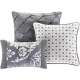 thumbnail image 4 of Home Essence Adela 7 Piece Cotton Printed Comforter Set, Gray, Queen, 4 of 7