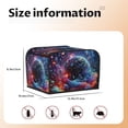 thumbnail image 4 of KLL Outer Space Floating Numbers And Letters Print 4 Slice Toaster Dust Covers Kitchen Small Appliance Cover with 2 Pockets,Can hold Jam Spreader Knife & Toaster Tongs (12.4 x 10.6 x 8.2), 4 of 6