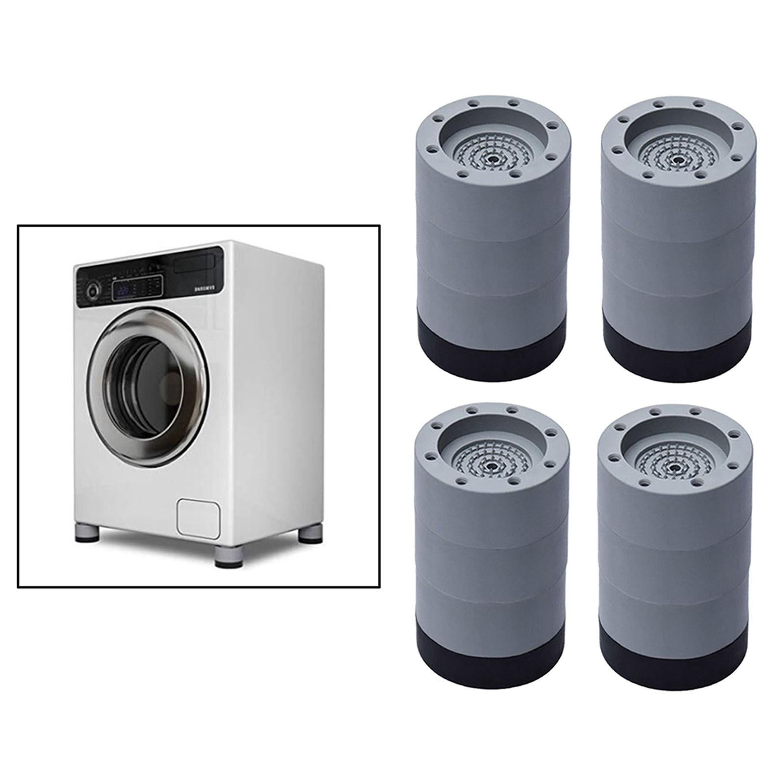 WLPZXP 4Pc Anti Vibration Pads Washer & Dryer Pedestals Fit All Machines Protects Floor Gray 8.5cm
