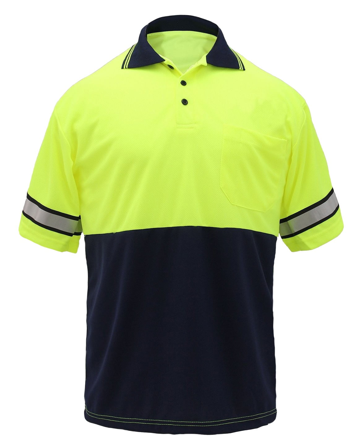 First Class High Visibility Two Tone Polyester Polo Shirt XS