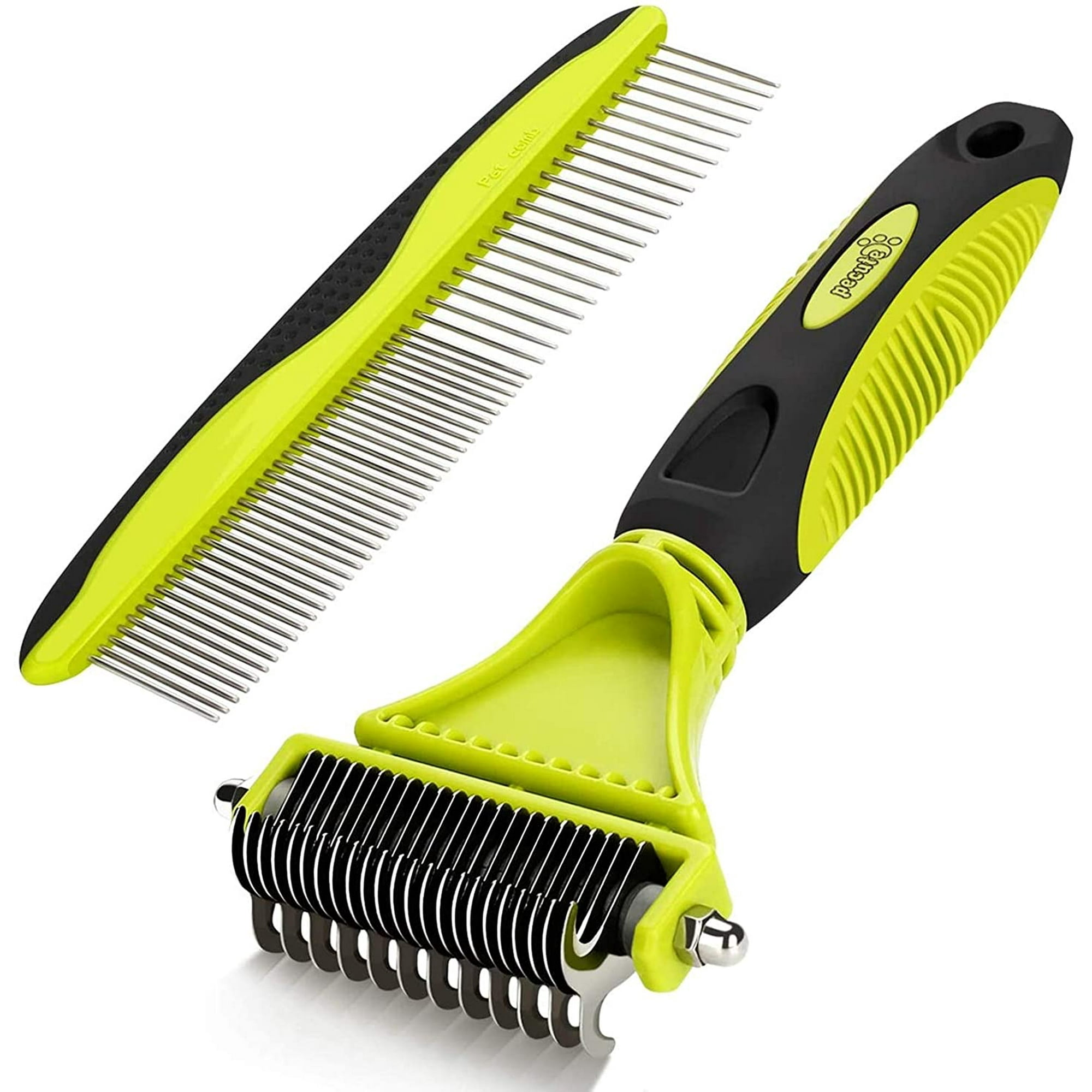 Iguohao Dematting Comb Grooming Tool Kit For Dog Cat Double Sided Blade Rake Comb With Grooming Brush Other 7.76 X 3.58 X 1.65 Inches