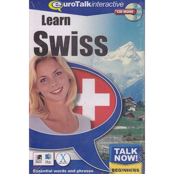 Talk Now Learn SWISS CDRom - Language Learning Software for Windows XP or Mac OS X