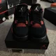 thumbnail image 1 of Ni - ke Air Jordan 4 Red Thunder Retro Sneakers 2022 Size 7Y GS Black, 1 of 5