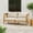 Teak Finish + Yellow Wicker, variant on Christopher Knight Home Outdoor Wicker Sofa, Acacia Wood Frame with Cushions, Boho Patio Loveseat, Teak + Beige