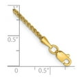 thumbnail image 2 of 14k Gold 1.55mm Semi-solid Wheat Chain Anklet 10 Inch Anklet for Women and Men - 1.6 Grams, 2 of 2