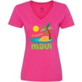 thumbnail image 3 of Inktastic I Love Maui Women's V-Neck T-Shirt, 3 of 5