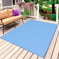 thumbnail image 4 of Outdoor Rug 3x5 ft Skyblue Pattern Outdoor Large Area Rug Non Slip Rubber Pure Colour Front Door Mat RV Rug Camping Carpet Patio Outdoor Rugs for Backyard Balcony Deck Porch Indoor, 4 of 9
