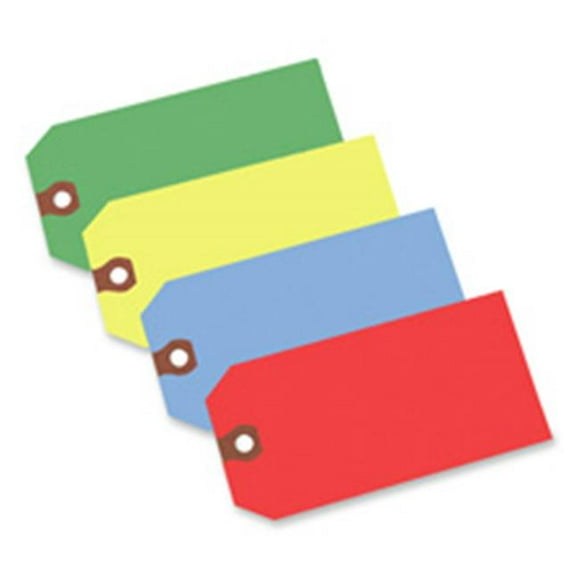 Consumer Products  Shipping Tag- No 5- Plain- 4-.75in.x2-.38in.- Red