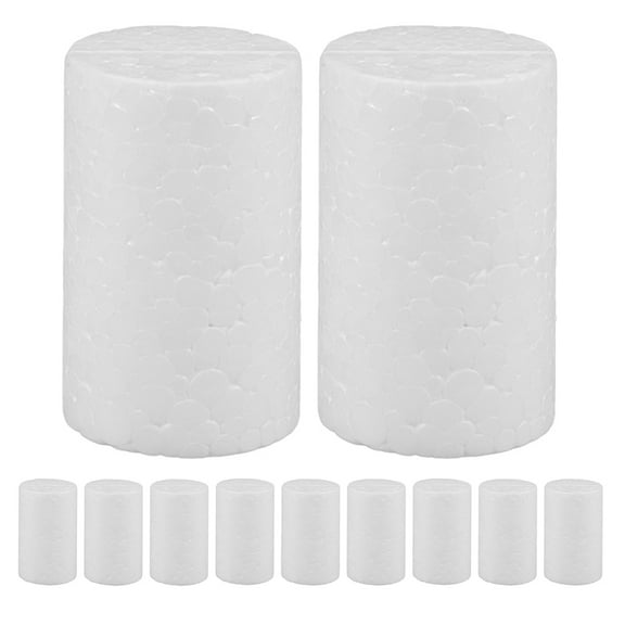 SEWCHICS 20Pcs Versatile Polystyrene Foam Cylinders for Modeling and Creative DIY Craft Supplies