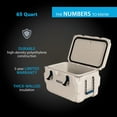 thumbnail image 5 of Lifetime 65 qt Bear-Resistant Camping Cooler, Premium High Performance, Ice Retention, Hard Cooler, 75 Can Capacity, Pumice and Blue (290983), 5 of 17